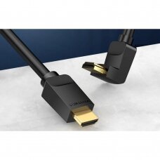 Cable HDMI 2.0 Vention AARBI 3m, Angled 90°, 4K 60Hz (black), Vention