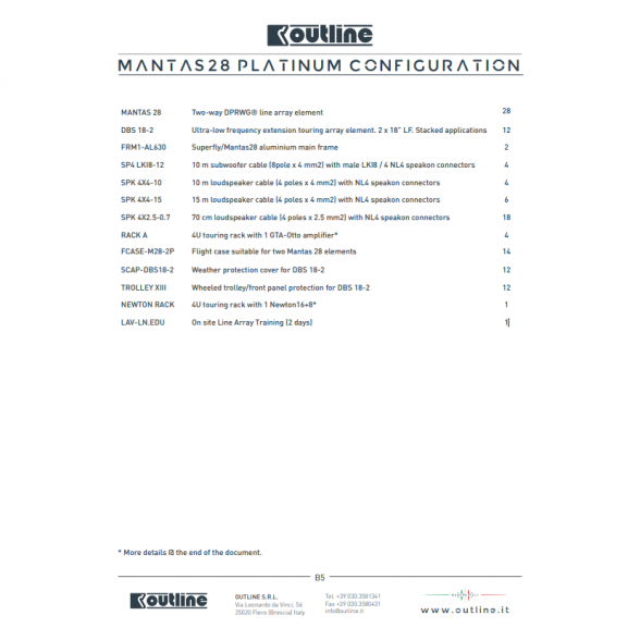 MANTAS28 PLATINUM CONFIGURATION 2