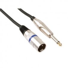 Professional cable XLR 3-pin plug to 6.3mm mono plug, 1.5m.