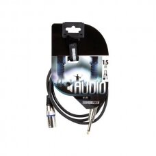 Professional cable XLR 3-pin plug to 6.3mm mono plug, 1.5m.